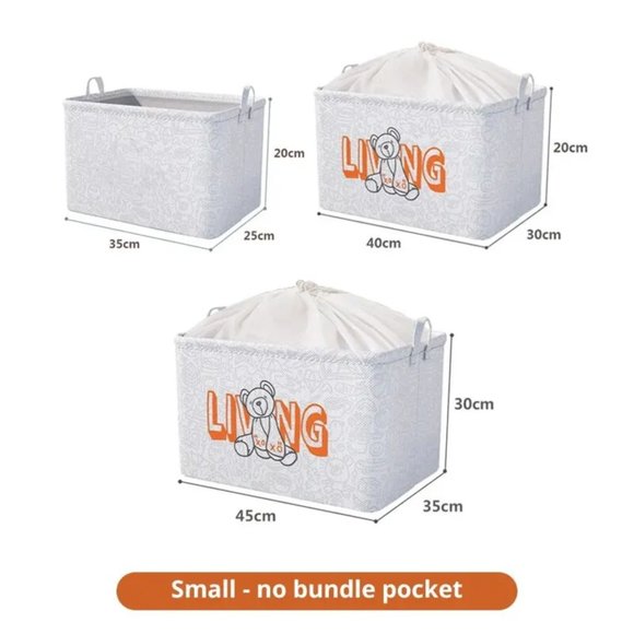 1pc Household Foldable Clothes and Miscellaneous Items Storage Basket With Draws - Picture 10 of 12